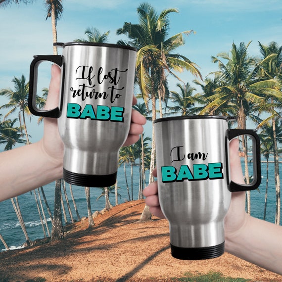 Funny Couples Travel Mug-2 Pack Set-if Lost Return to Babyi 