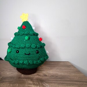 Christmas Tree Plush, Christmas Amigurumi, Holiday Decor, Yule Decoration, Gift for Christmas Lovers, Holiday Tree, Desk Decorations