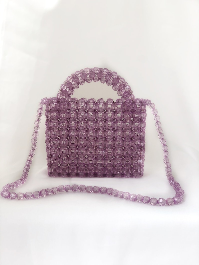 Crystal bead bag, Bead shoulder bag, Women Bead bag, Bead Bag, Pink Bead bag, Women handbags, Bead Bag Vintage, Love gift Pink