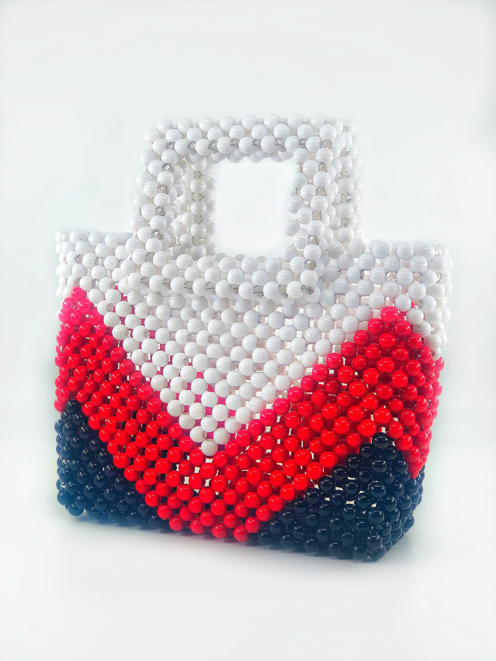 Red Bead Handbag Bead Handbag Bead Bag Women Bead Bag Bead Etsy