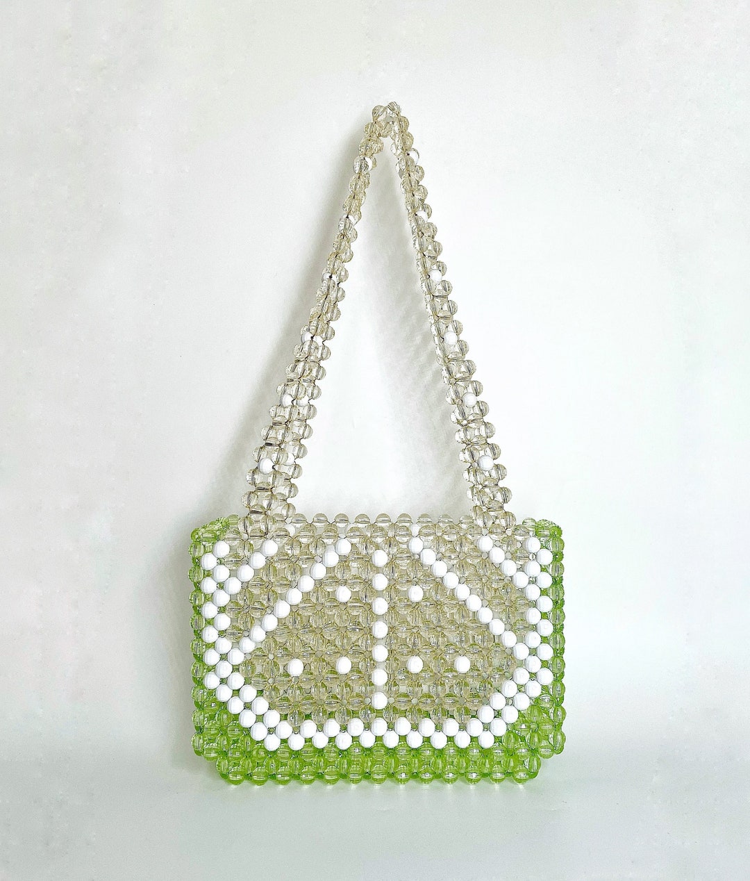 Lemon Beaded Bag Crystal Bead Bag Bead Shoulder Bag Women - Etsy