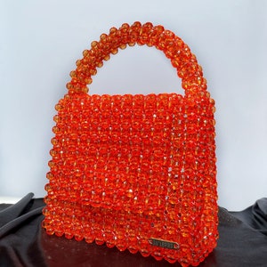 Handmade Beaded Bag Evening Beaded Bag Pearl Bag Bead Knit - Etsy