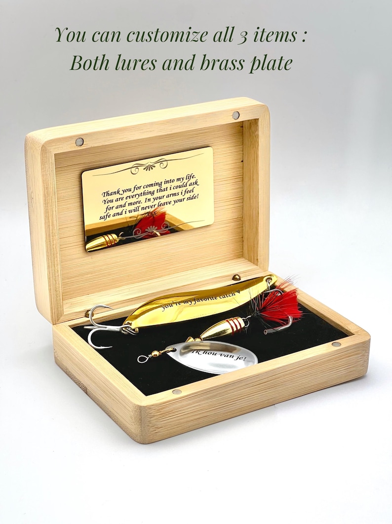 Custom Engraved Fishing Lures Gift for Dad Grandpa Groomsman Wedding ...
