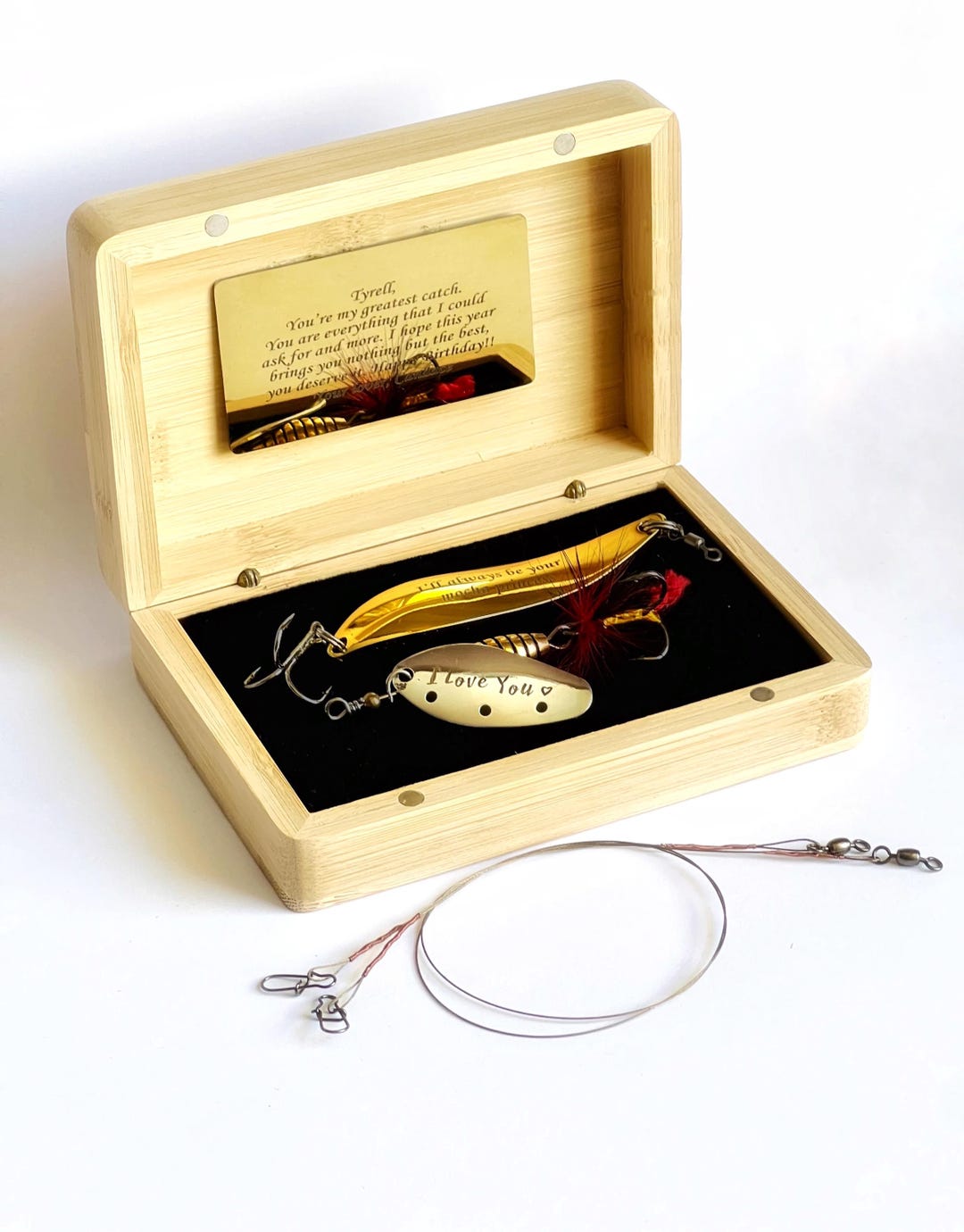 Custom Engraved Fishing Lures Gift for Dad Grandpa Groomsman Wedding ...