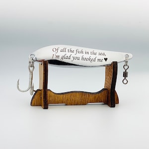 Gift for boyfriend for Grandpa Fishing buddy graduation gift  bass pike Lure boyfriend birthday dad memorial lure