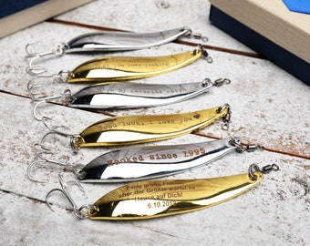 Personalized fishing gift leurre personnalise Vatertagsgeschenk for him Husband gift mens lure for bass  fisherman present real man catchy