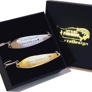 Fathers day Gift Idea personalized fishing lure Gift For Him Fishing gift for Husband Gift For Grandpa angeln geschenk cadeau pour pêcheur