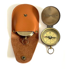 Personalized Compass Keychain gift for captain Custom Engraved fishing gift for dad Fathers day fishing buddy boat yachtsman outdoor gift