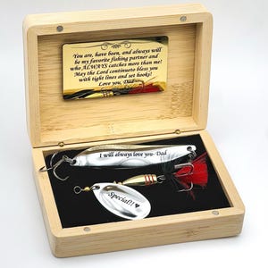 O-Fish-Ally Retired fishing gift for Retirement Dad Fisherman, colleague, boss Personalized Lure Set Engraved coworker