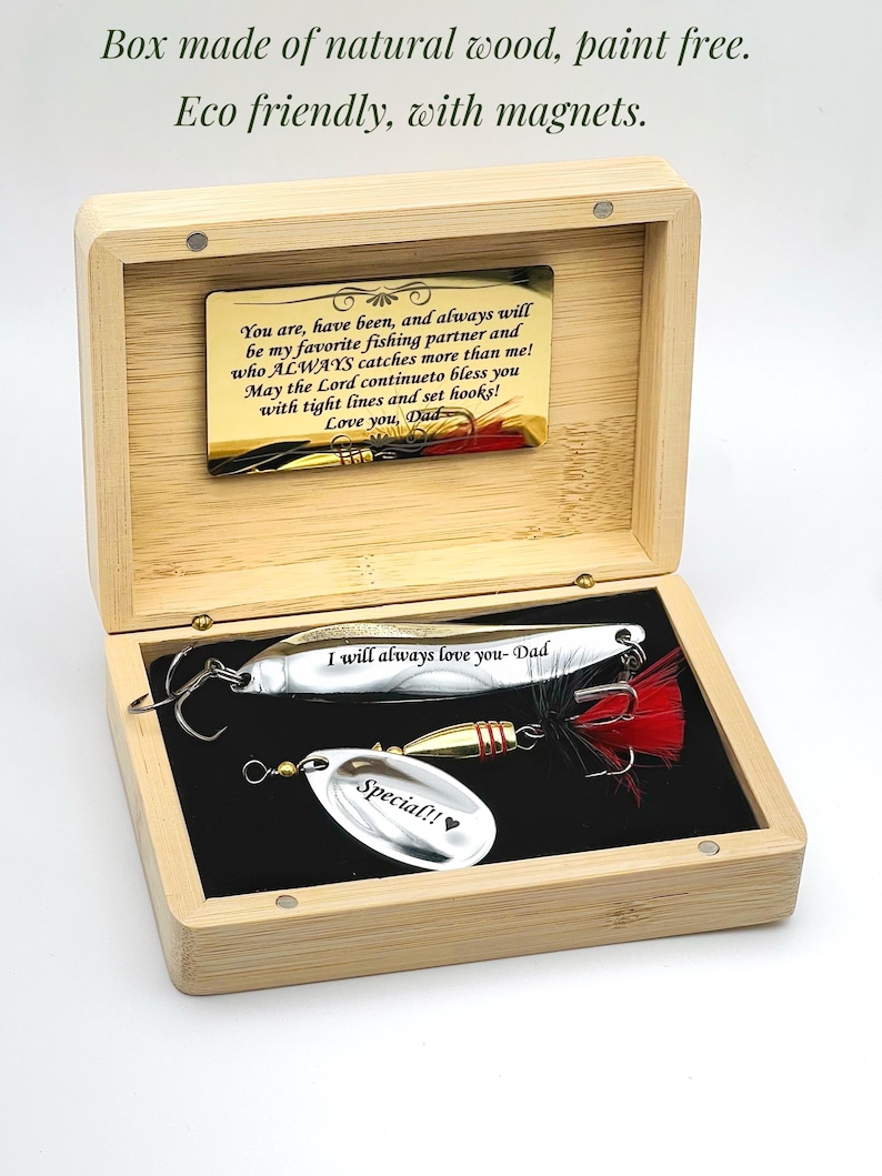 O-Fish-Ally Retired fishing gift for Retirement Dad Fisherman, colleague, boss Personalized Lure Set Engraved coworker