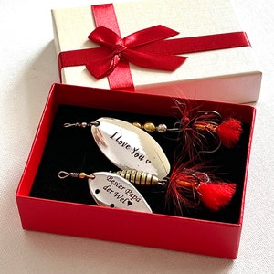 Unique Dad&#39;s fishing gift spinner lure name Custom bait for Dad Brother Husband Grandpa Uncle Pike Bass Lure Glücksköder angelköder Vatertag