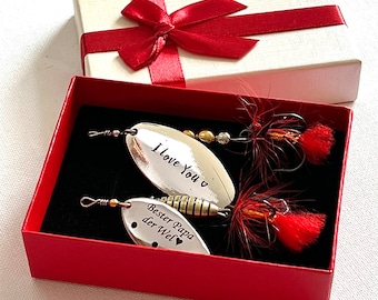 Einzigartige Papa's Angelköder Geschenk Spinner Köder Name Custom Köder für Papa Bruder Mann Opa Onkel Hecht Bass Lure Glücksköder angelköder Vatertag