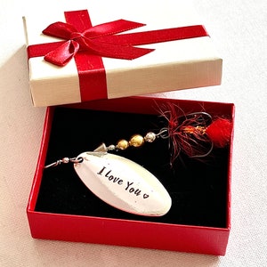 Personalized Fishing Lure Gift: Engraved Spinner Bait for Dad