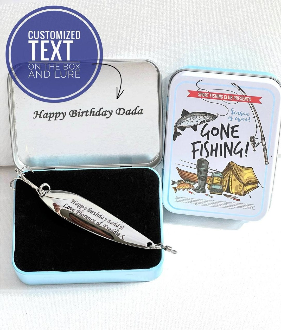 Custom Fishing Gift Box Father's Day Kastmaster Lure Gifts Idea for ...