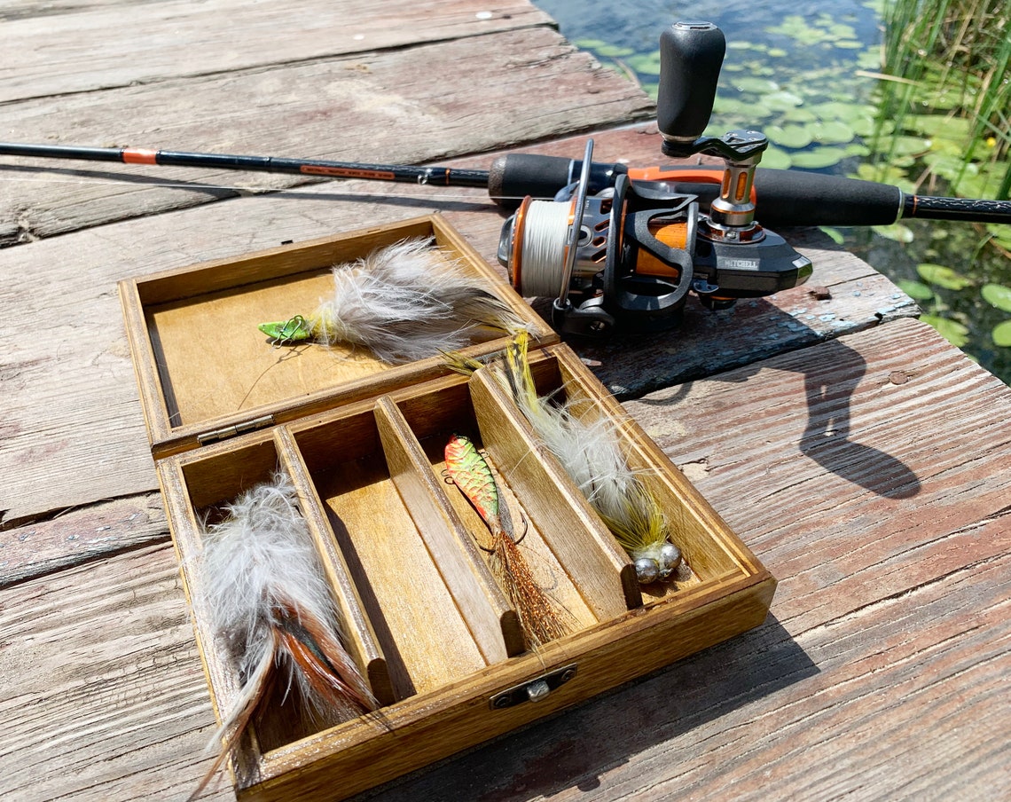 Unique Fishing gift for mens handmade Gift Box Painted Pike Etsy