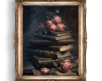 Gothic Victorian Print | Dark Cottagecore Decor | Goth Gift | Wall Art | Victorian Art | Bookish Gifts | Dark Academia Decor | Art Print