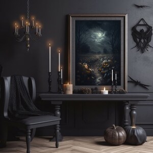 Dark Moody Halloween Wall Art Spooky Art Print Goth Gift - Etsy