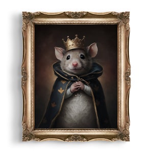 Victorian Rat King Print | Dark Moody Art Print | Goth Gift | Wall Art | Dark Academia Decor | Home Decor | Cottagecore | Goblincore