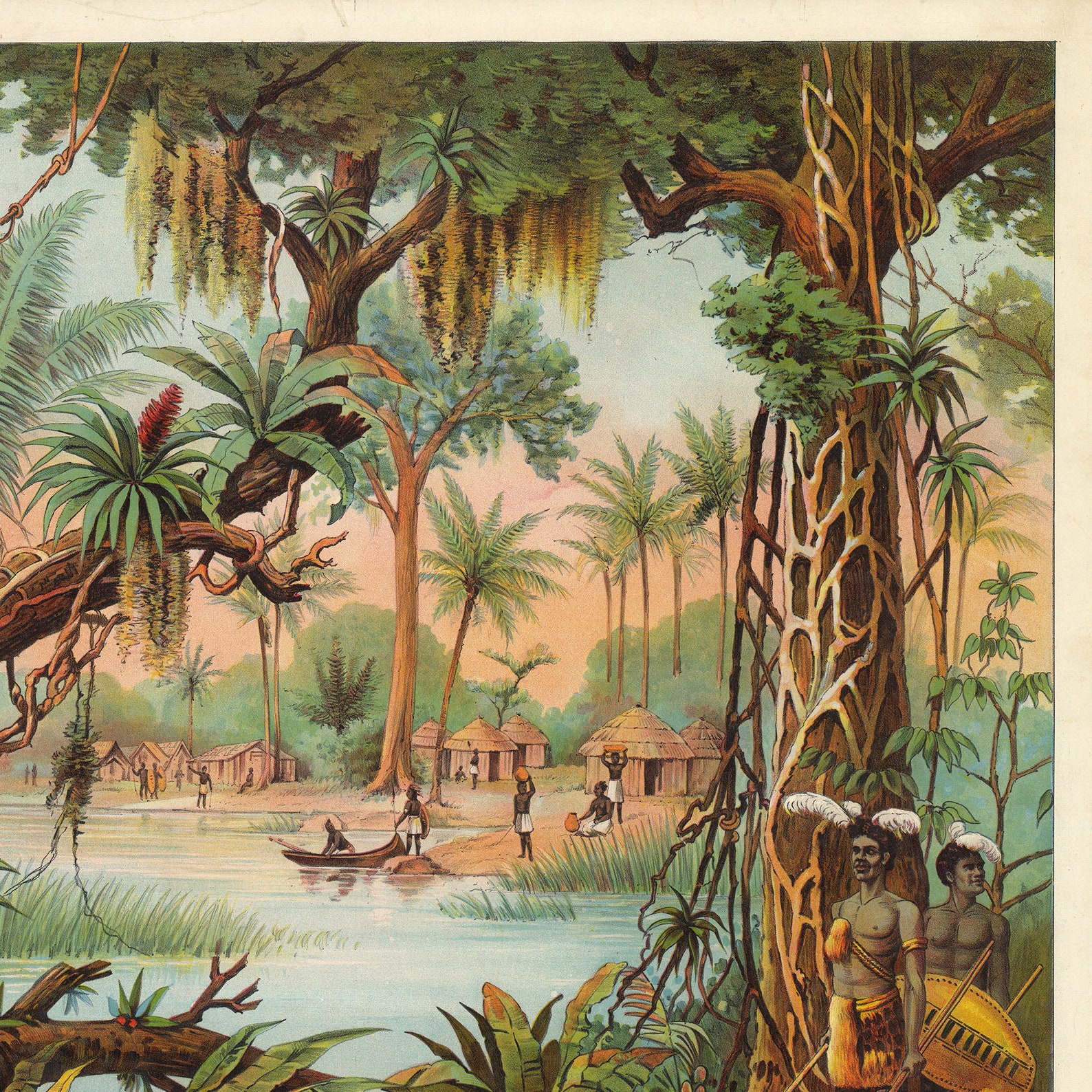 World Geography Art Print Amazon Jungle Wall Art Junglebook Etsy