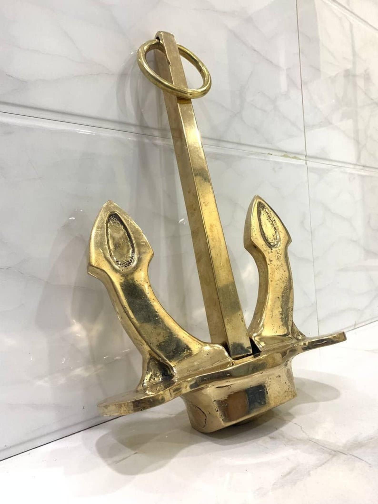 Nautical Style New Marine Ship Hanging Anchor Made Of Brass Etsy