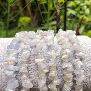 Blue Lace Agate Chip Bracelet