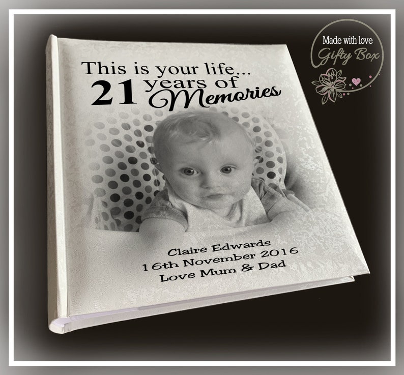 Personalised photo album or guestbook album 21st birthday Etsy