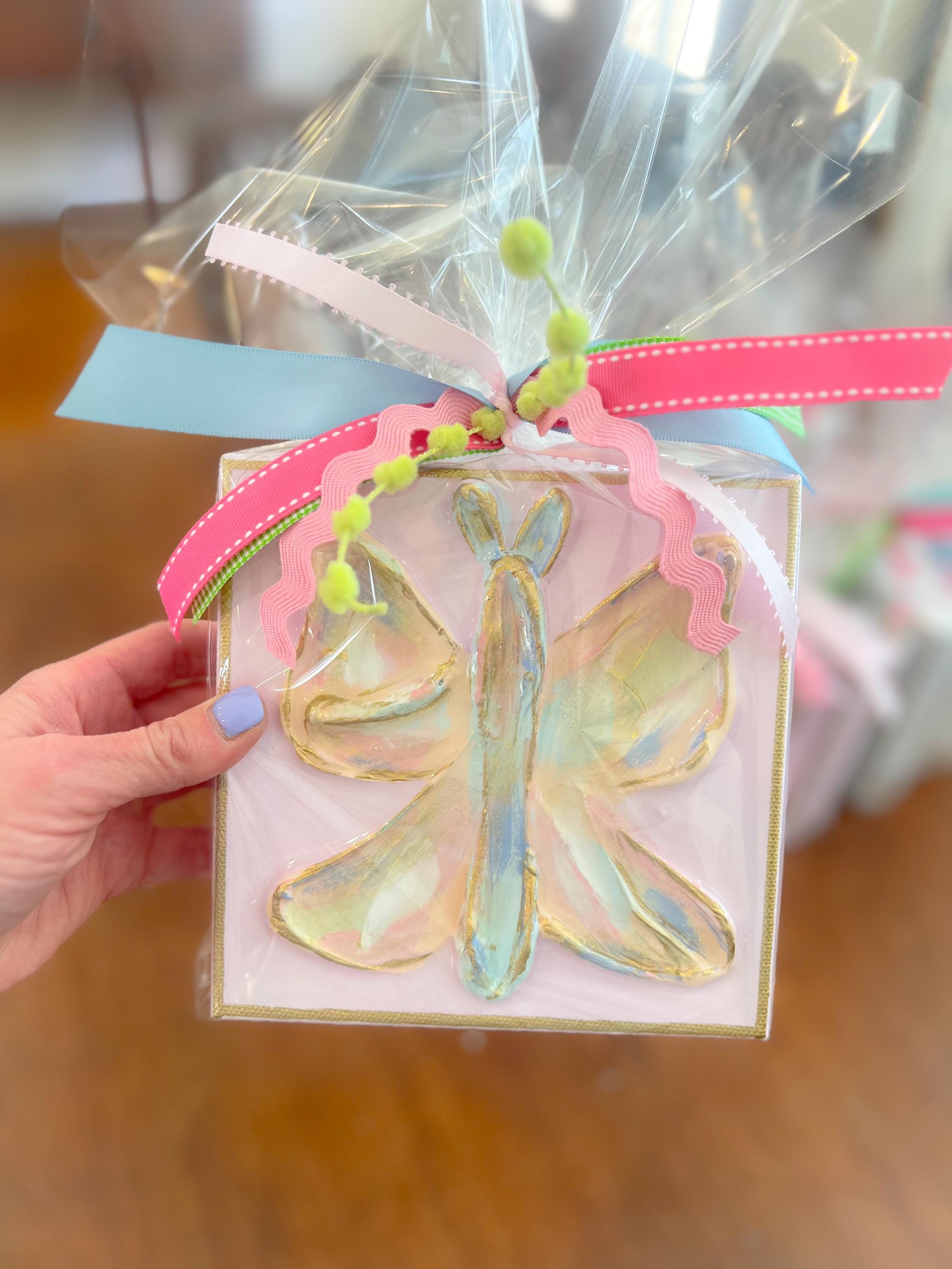 Mini Butterfly | Spring Butterfly Painting on Canvas | Grandmillennial Style Decor | Baby Shower Gift | Nursery Gift | Newborn Gift
