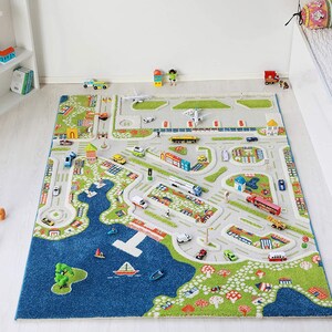 IVI 3D Mini City Kindergarten Kleinkinder & Kinder Montessori Spielmatte Teppich weich, lustig, pädagogisch, Aktivität, Pferd, Kuh, Jungen, Mädchen Bild 7