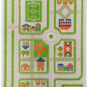 IVI 3D Traffic Green Nursery Toddler & Kids Play Mat Rug Soft, Fun, Activity, Toys, Cars, Trucks, Boys, Girls image 7