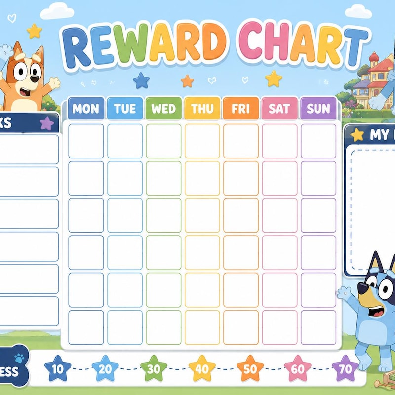 Bluey Charts - Etsy