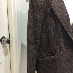 Lampert London 18 Brown Woven 100% Wool Womens Single Breasted vintage Blazer