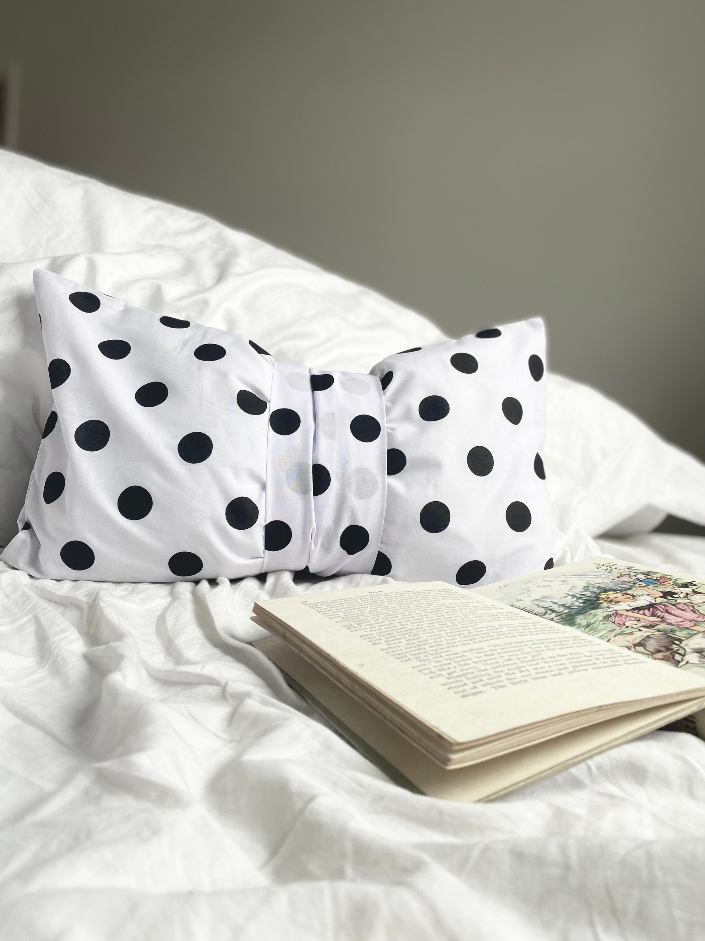 EMMA PILLOW CASE Spotty Pillow Bow Pillow CaseBow Cushion Etsy