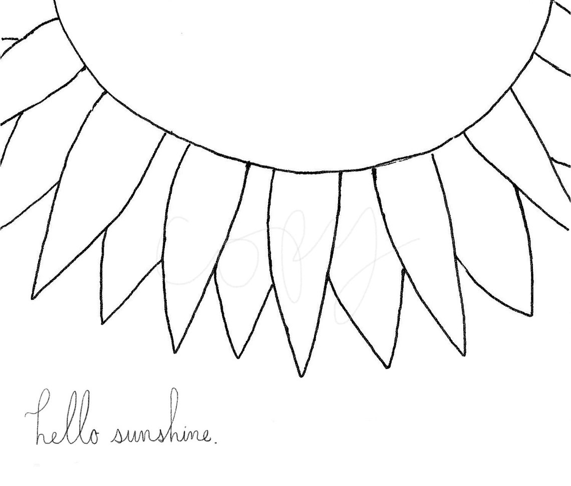 Coloring Page of Sun and Sunshine Coloring Page, Printable Sunshine