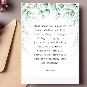 Tolkien Quote Print: The Last Homely House Decor (Digital Download)