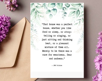 Tolkien Quote Print: The Last Homely House Decor (Digital Download)