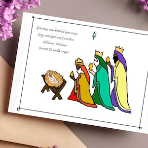 My Three Kings Advent Greeting Digital Card | Pobierz plik cyfrowy karty świątecznej | Katolicka karta adwentowa | Katolicka karta z pozdrowieniami na Objawienie Pańskie