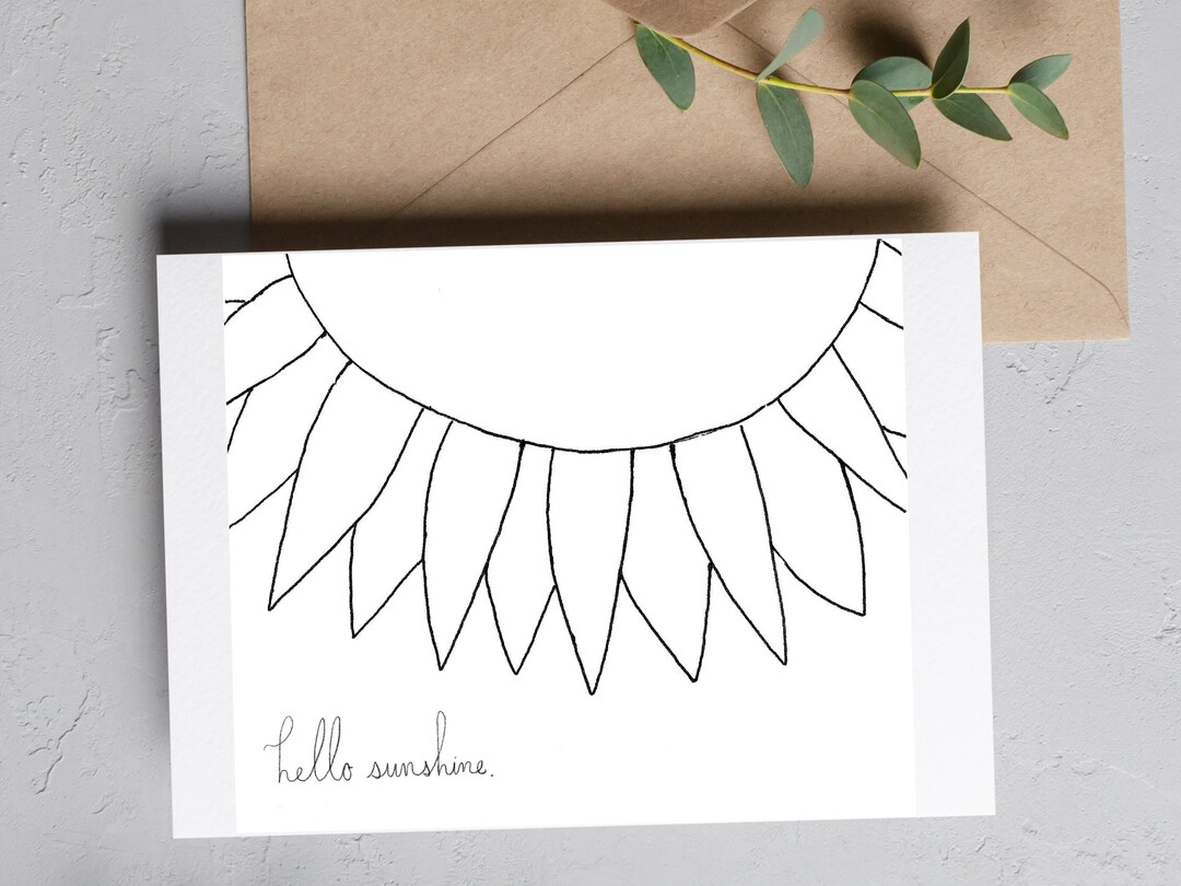 Coloring Page of Sun and Sunshine | Coloring Page, Printable | Sunshine ...