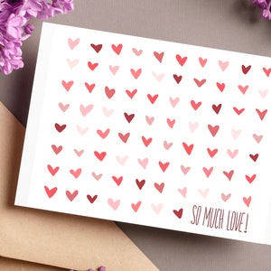 Tant d'amour! Carte de Saint-Valentin imprimable | Carte postale de la Saint-Valentin | Beaucoup d'amour | Carte de Saint-Valentin au fromage | Jolie carte de Saint Valentin