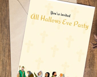 All Hallows' Eve & All Saints Day Party Invitation (Digital Download)