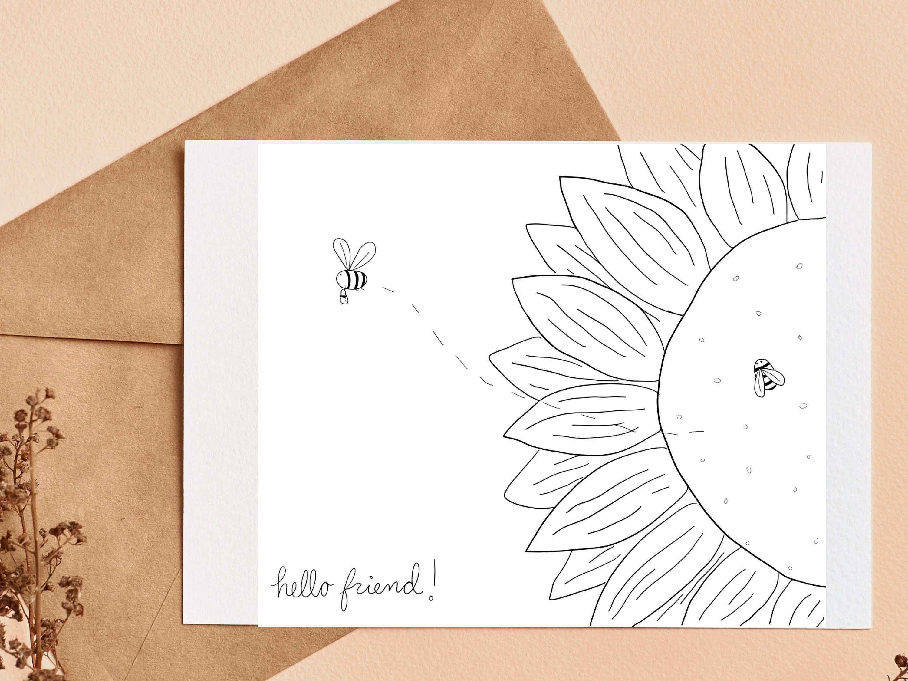 Printable Honeybee Coloring Pages | Bumblebee Card | Blank Post Cards ...