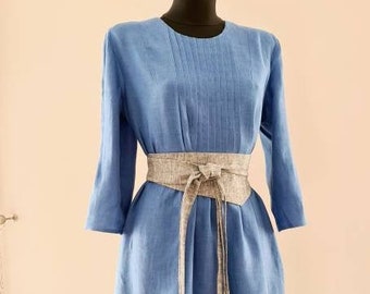 Obi Style Wrap Belt/ Linen Belt/ Wrap Belt/ Wide Belt / Japan Style Belt /more color available/wide belt