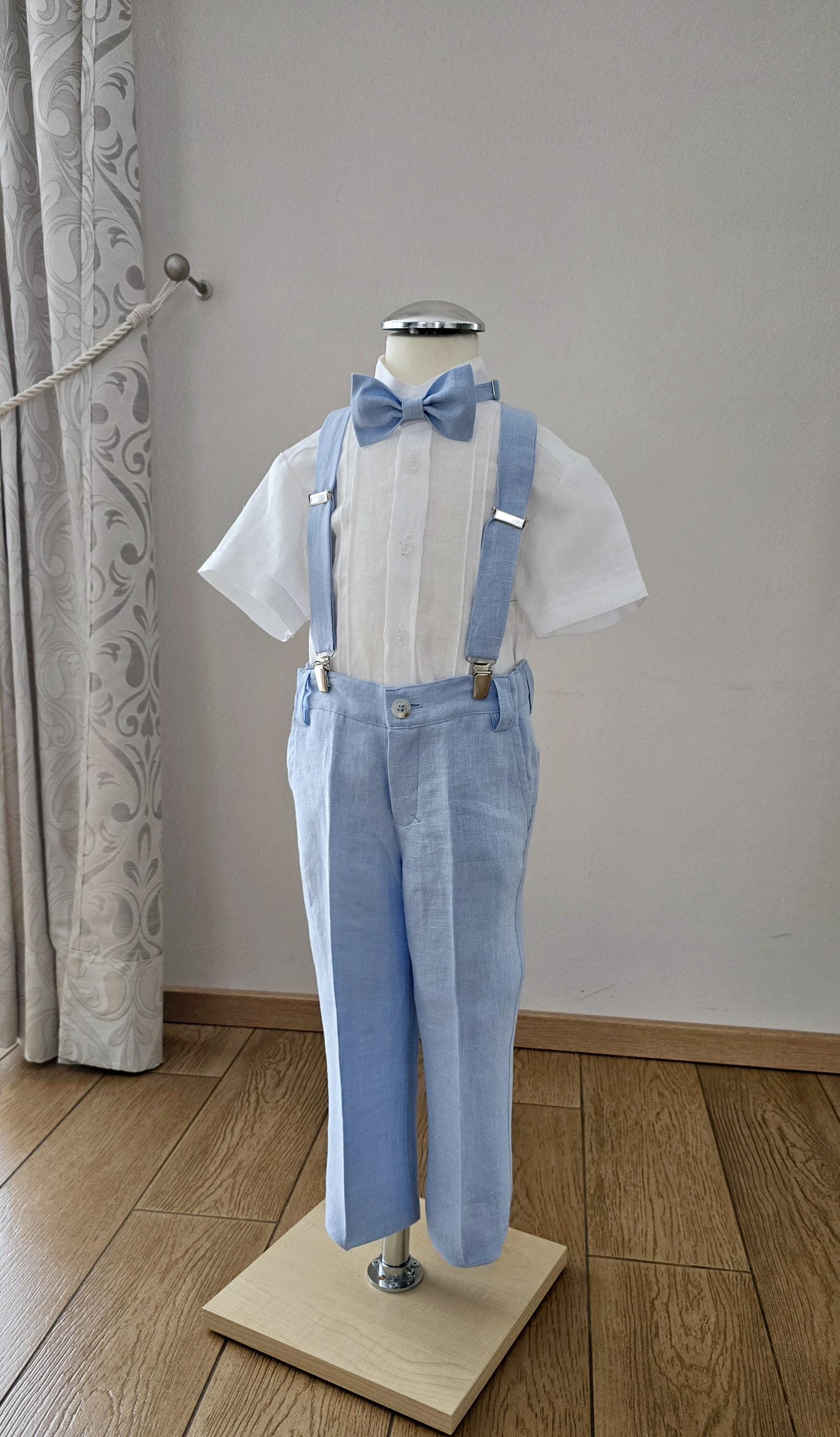 princess polly baby blue dress Toddler Pants with Braces/ Slim Fit Boys Trousers/ Suspenders Wool Mix Pants/ Ring Bearer Outfit/Page Boy Outfit/ Wedding Formal Wear/