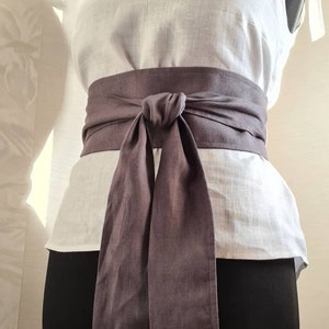 Obi Style Wrap Belt/ Linen Belt/ Corset Belt/ Wide Belt / Japanese Style Belt /more color available/wide belt/ woman belt/ wide woman belt