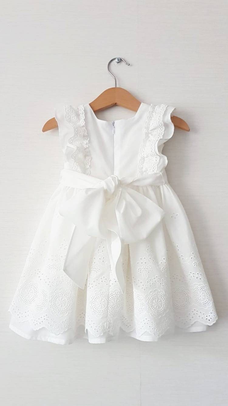 Bailey Boys Toddler Girls White Spring Fling Floral Embroidery Dress main image 0