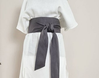 Obi Style Wrap Belt/ Linen Belt/ Wrap Belt/ Wide Belt / Japan Style Belt /more color available/wide belt/