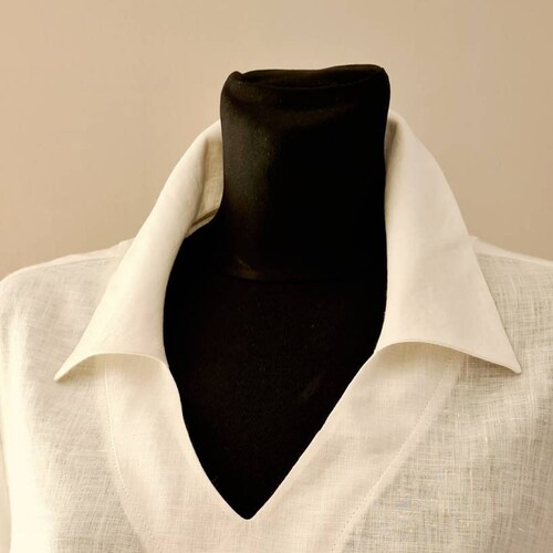 Blouse puff sleeves/ A-line blouse/ white shops loose blouse/Bishop Sleeve Linen Blouse in White/balloon sleeves top