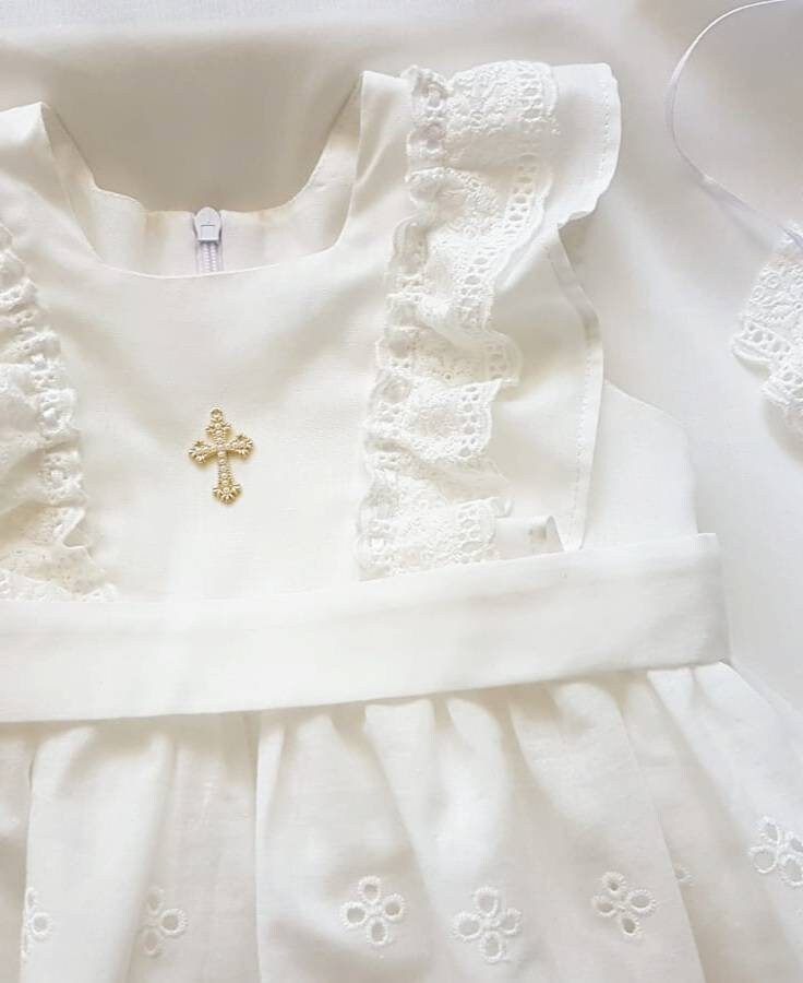 Magnolia Baby Girls White Love You Embroidered Valentine Dress Set