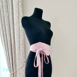 Obi Style Wrap Belt/ Linen Belt/ Wrap Belt/ Wide Belt / Japan Style Belt /more color available/wide belt