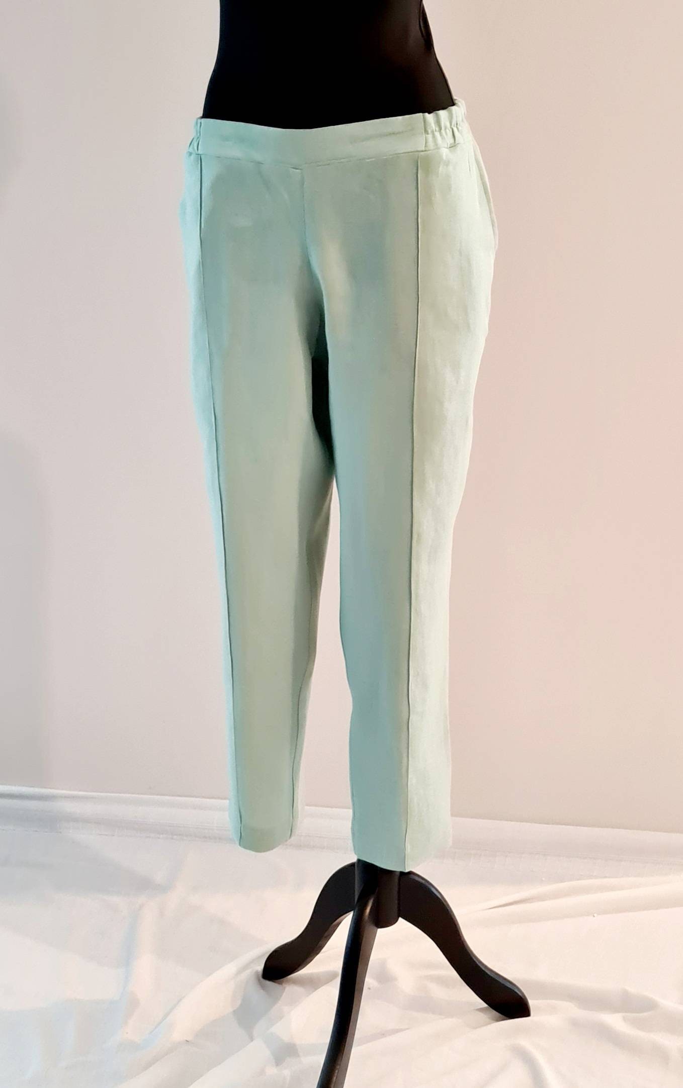 Linen Suit With Basque/ 3pcs Linen Suit/linen Blouse and Trousers With ...
