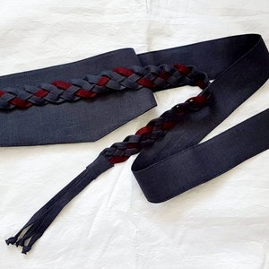 Obi Style Wrap Belt/ Linen Belt/ Wrap Belt/ Wide Belt / Japanese Style Belt /more color available/wide belt/ woman belt/ wide woman belt